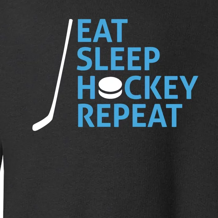 Eat Sleep Hockey Repeat Toddler Sweatshirt