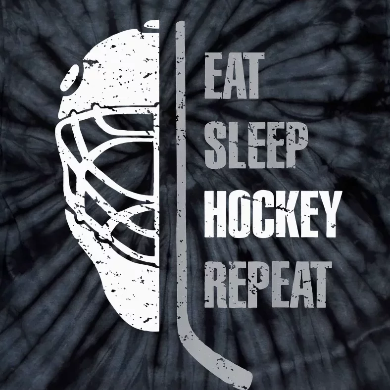 Eat Sleep Hockey Repeat Hockey Funny Ice Hockey Tie-Dye T-Shirt