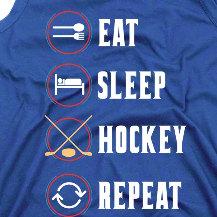 Eat Sleep Hockey Repeat Sport Hockey Player Goalie Hockey Gift Tank Top