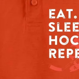 Eat Sleep Hockey Repeat Dry Zone Grid Performance Polo