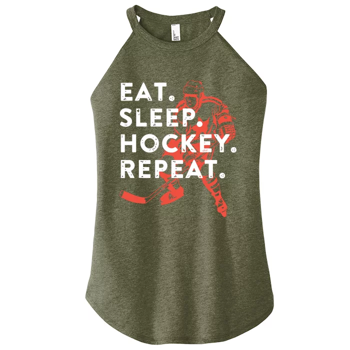 Eat Sleep Hockey Repeat Women’s Perfect Tri Rocker Tank