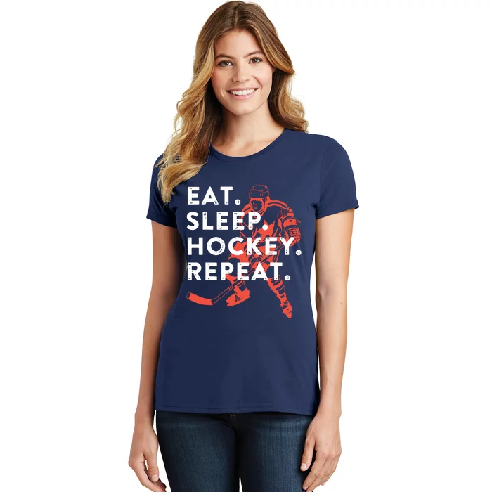 Eat Sleep Hockey Repeat Women's T-Shirt