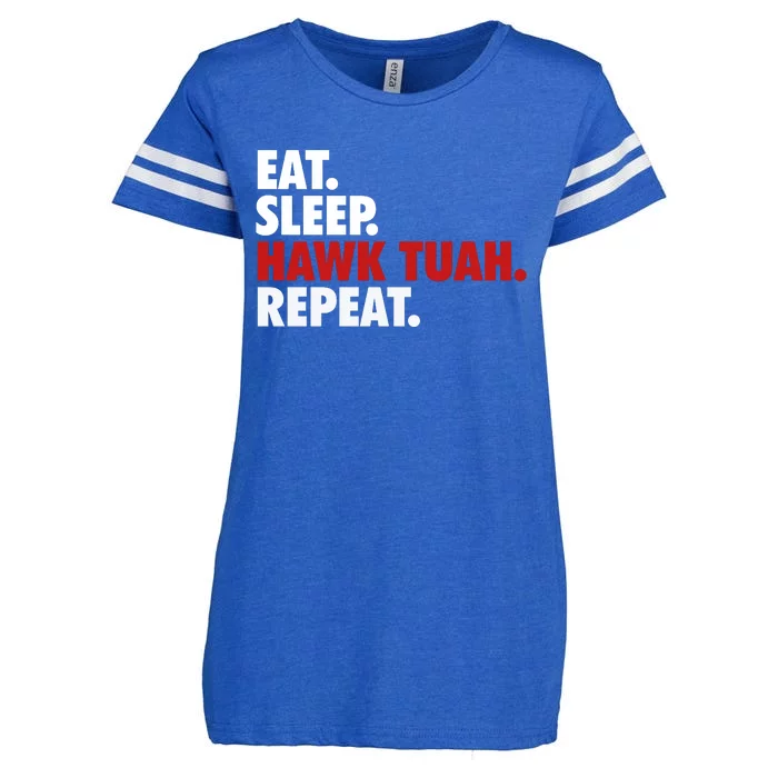 Eat Sleep Hawk Tuah Repeat Enza Ladies Jersey Football T-Shirt