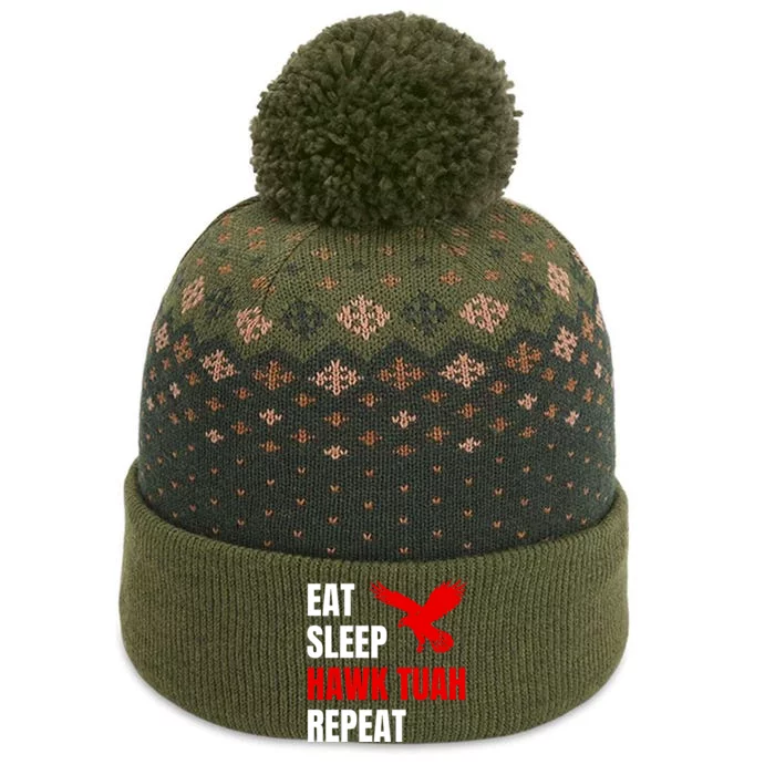 Eat Sleep Hawk Tush Repeat Funny Viral Election Parody The Baniff Cuffed Pom Beanie