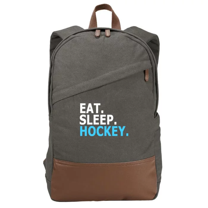 Eat. Sleep. Hockey. Cotton Canvas Backpack