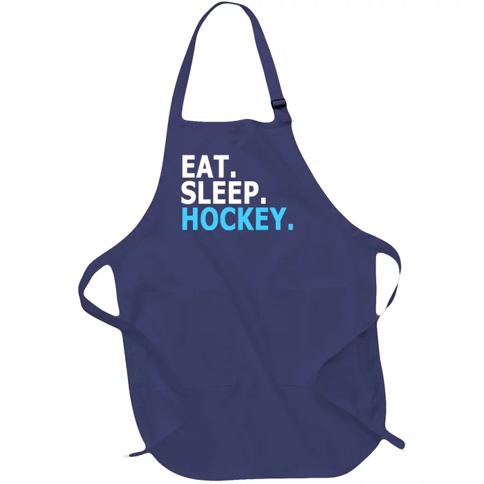 Eat. Sleep. Hockey. Full-Length Apron With Pocket