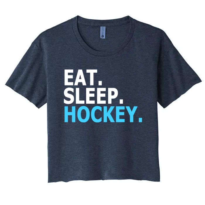 Eat. Sleep. Hockey. Women's Crop Top Tee