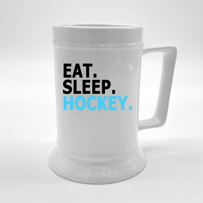 Eat. Sleep. Hockey. Front & Back Beer Stein