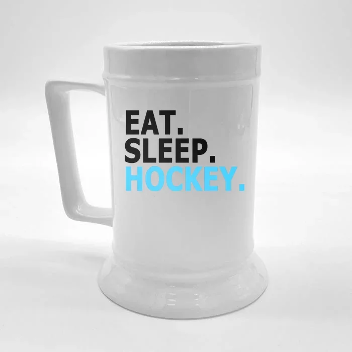 Eat. Sleep. Hockey. Front & Back Beer Stein