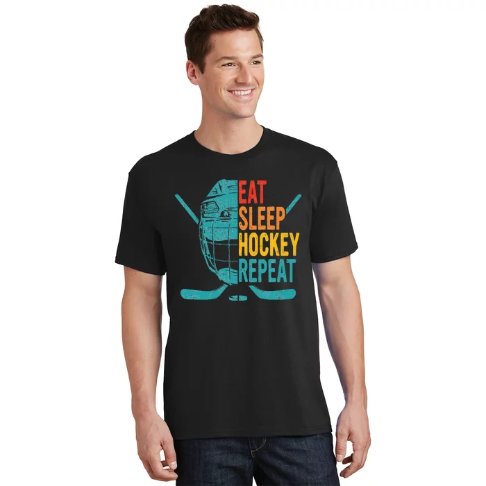 Eat Sleep Hockey Repeat Hockey Ice Hockey T-Shirt