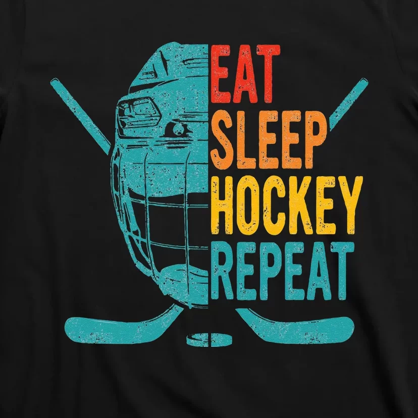 Eat Sleep Hockey Repeat Hockey Ice Hockey T-Shirt