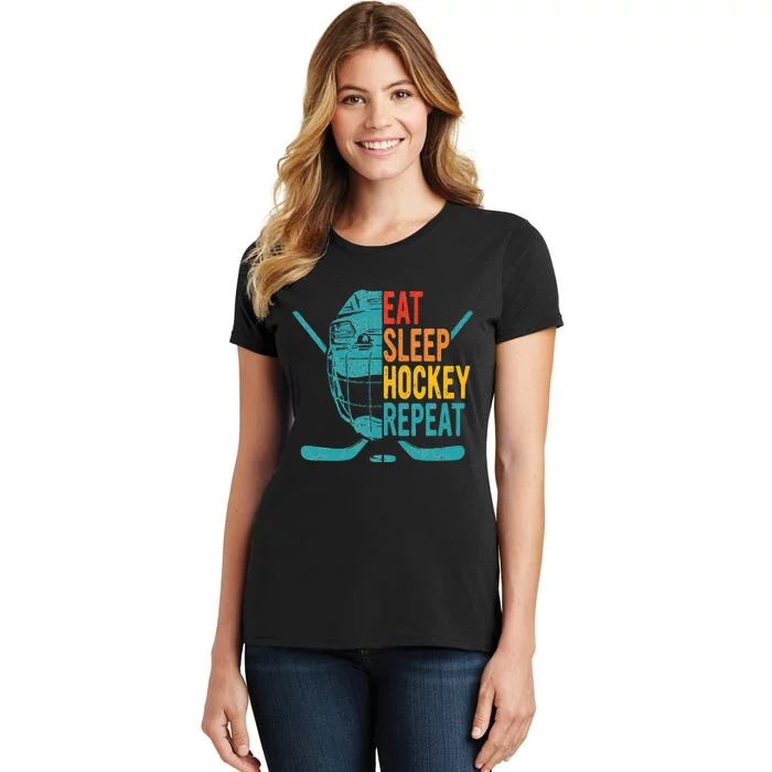 Eat Sleep Hockey Repeat Hockey Ice Hockey Women's T-Shirt