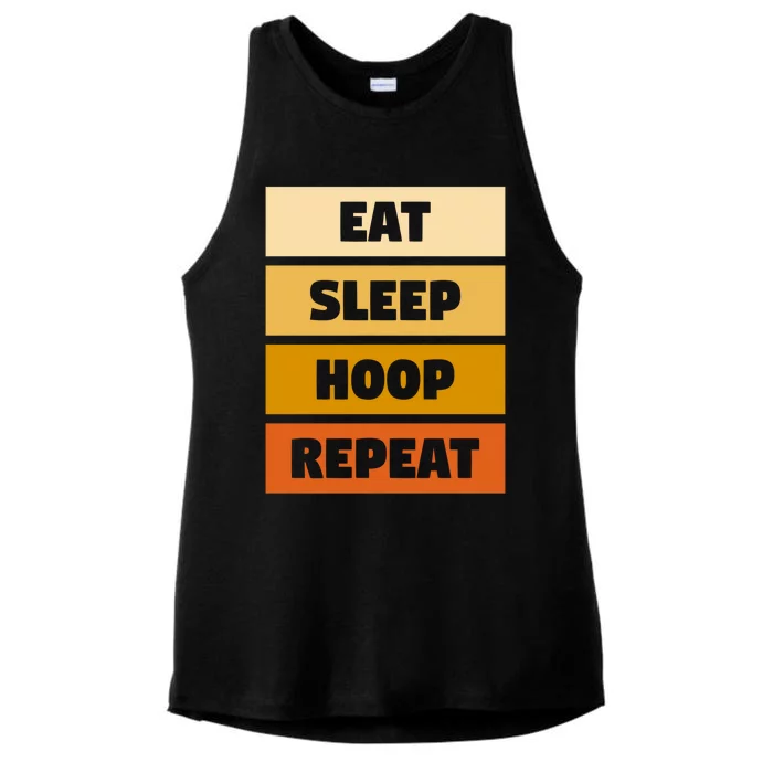 Eat Sleep Hula Repeat Fitness Gym Workout Meaningful Gift Ladies Tri-Blend Wicking Tank