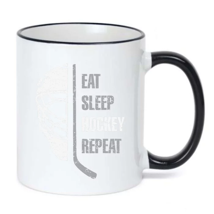 Eat Sleep Hockey Repeat Christmas For Hockey Black Color Changing Mug