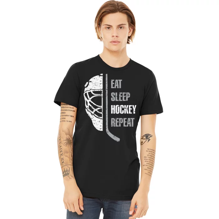 Eat Sleep Hockey Repeat Christmas For Hockey Premium T-Shirt