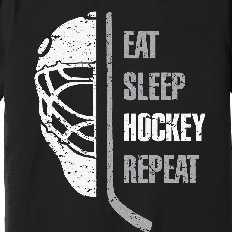 Eat Sleep Hockey Repeat Christmas For Hockey Premium T-Shirt