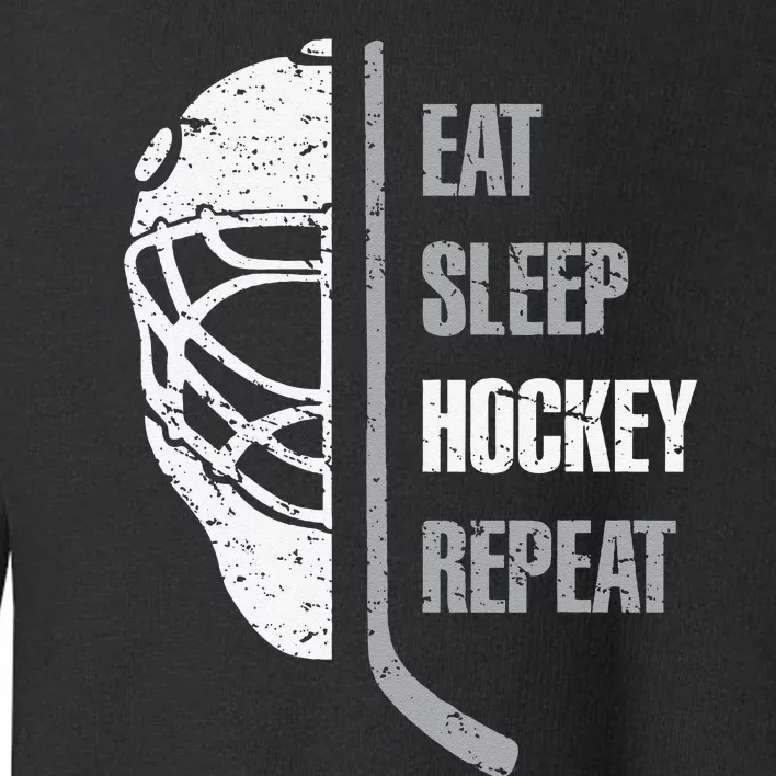 Eat Sleep Hockey Repeat Christmas For Hockey Toddler Sweatshirt