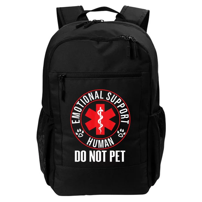 Emotional Support Human Do Not Pet Service Dog Love Humor Daily Commute Backpack