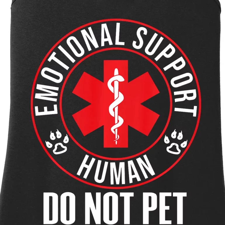 Emotional Support Human Do Not Pet Service Dog Love Humor Ladies Essential Tank