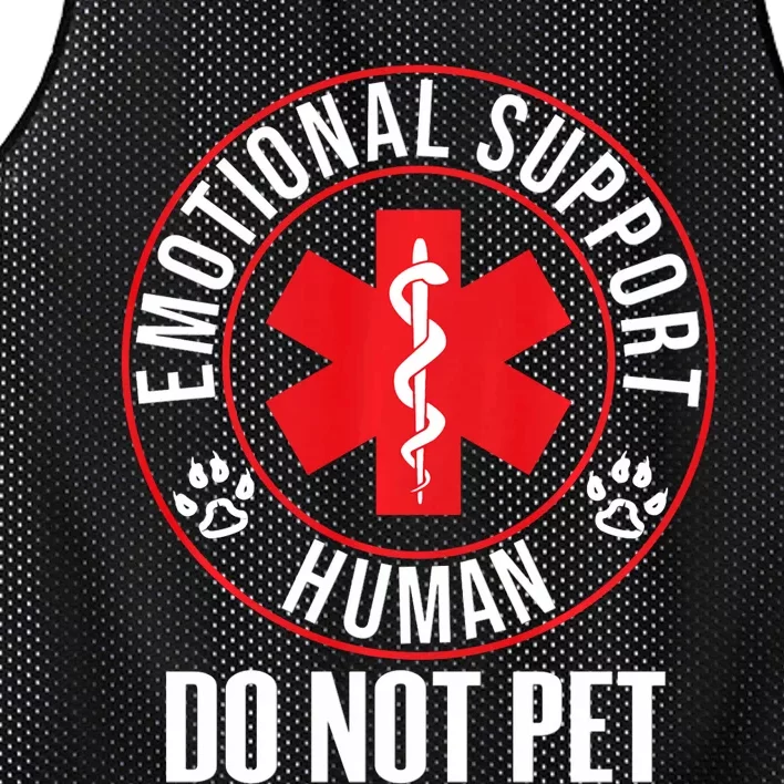 Emotional Support Human Do Not Pet Service Dog Love Humor Mesh Reversible Basketball Jersey Tank