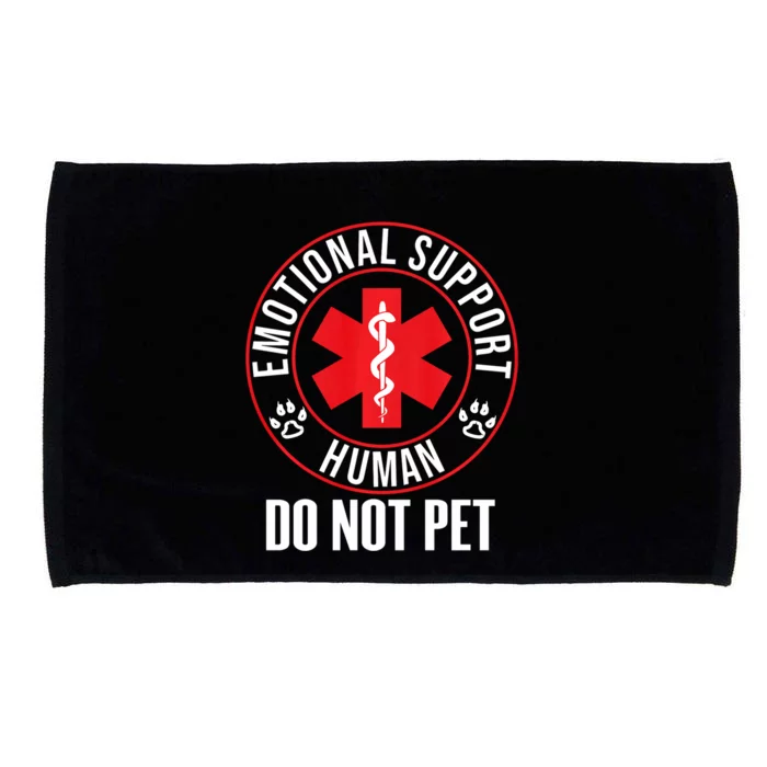 Emotional Support Human Do Not Pet Service Dog Love Humor Microfiber Hand Towel