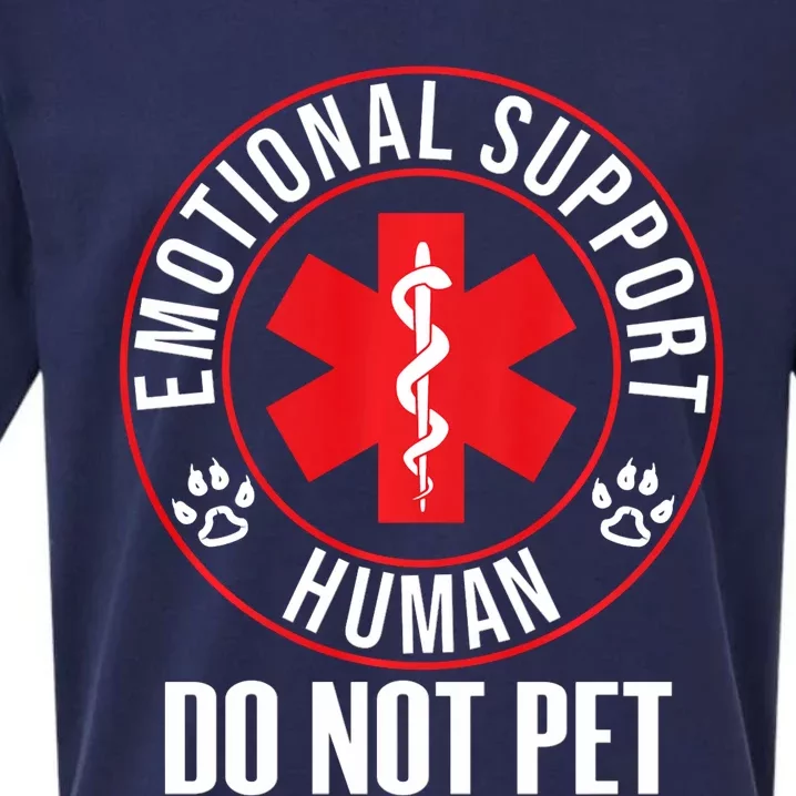 Emotional Support Human Do Not Pet Service Dog Love Humor Sueded Cloud Jersey T-Shirt