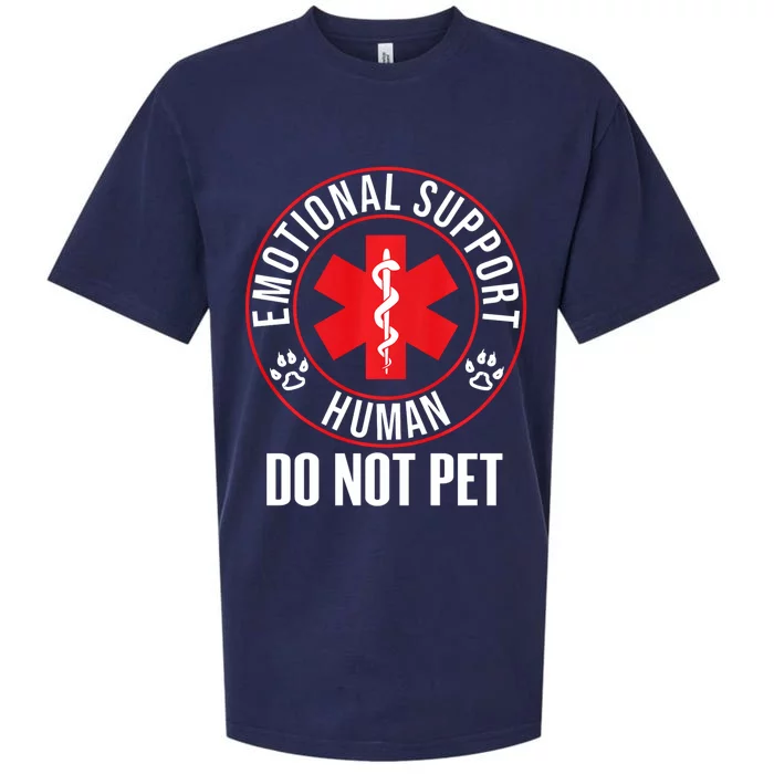 Emotional Support Human Do Not Pet Service Dog Love Humor Sueded Cloud Jersey T-Shirt