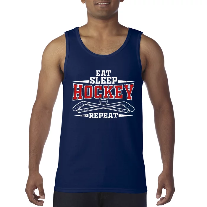 Eat Sleep Hockey Repeat For Hockey Player Tank Top