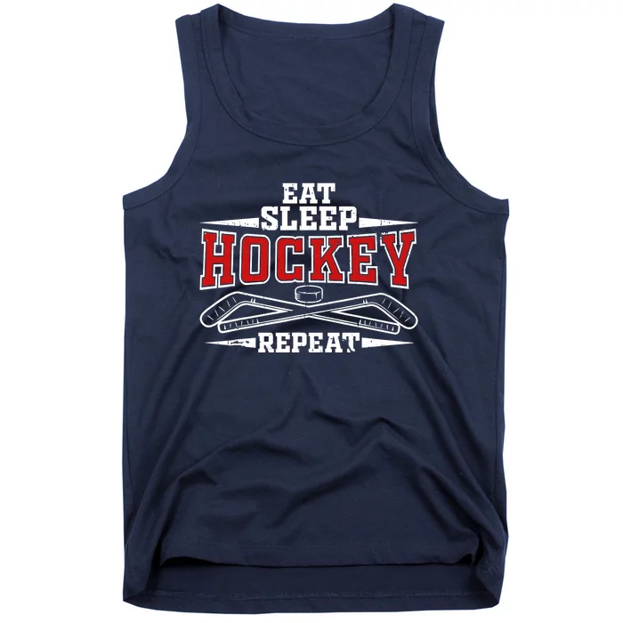 Eat Sleep Hockey Repeat For Hockey Player Tank Top