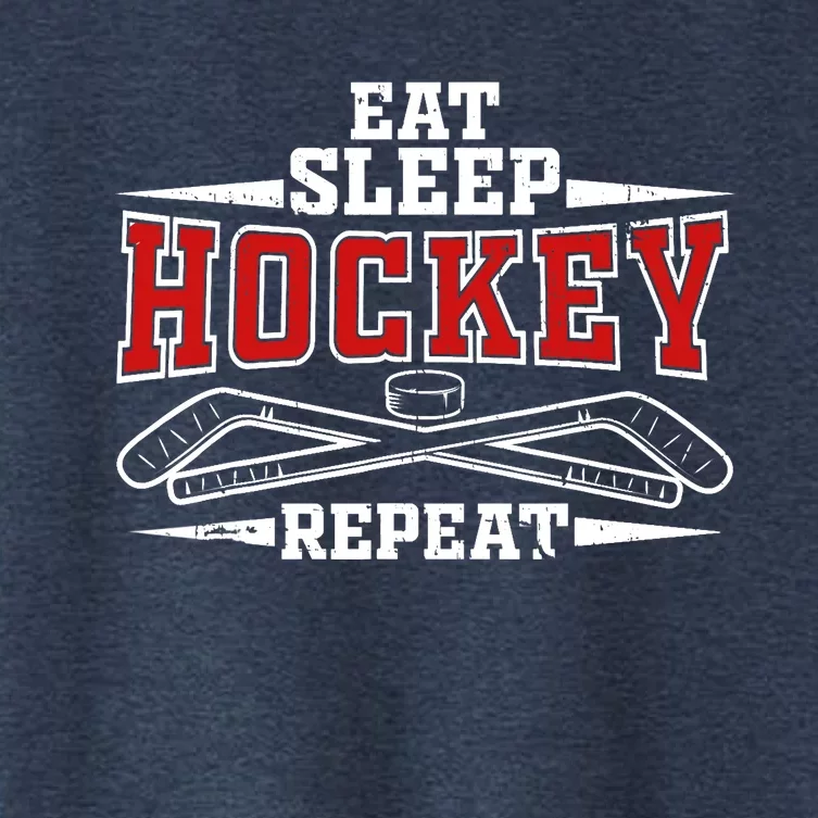 Eat Sleep Hockey Repeat For Hockey Player Women's Crop Top Tee