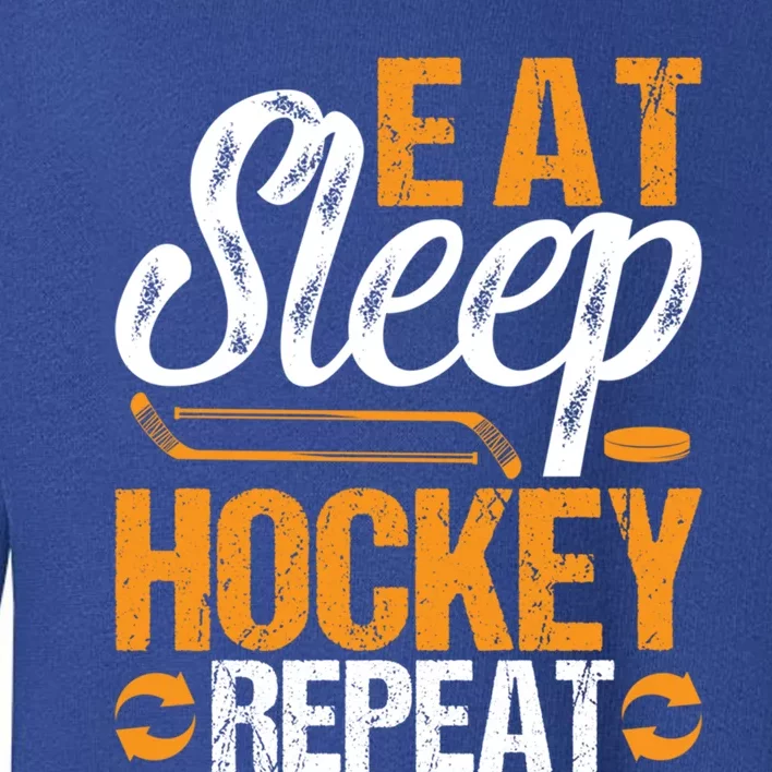 Eat Sleep Hockey Repeat Sport Themed Christmas Gift Toddler Sweatshirt