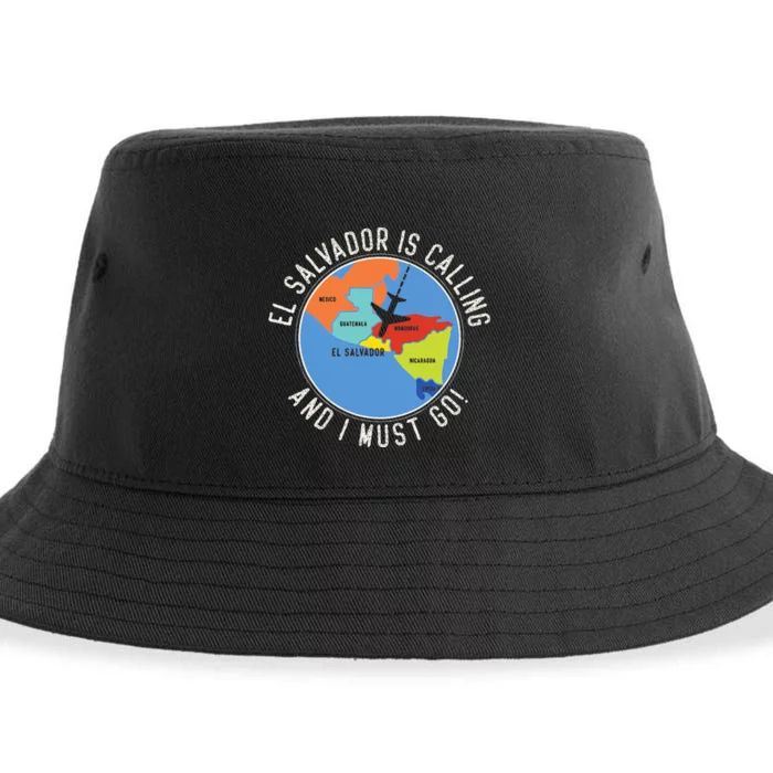 El Salvador Is Calling And I Must Go El Salvador Map Sustainable Bucket Hat