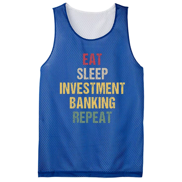 Eat Sleep Investt Banking Cool Gift Mesh Reversible Basketball Jersey Tank