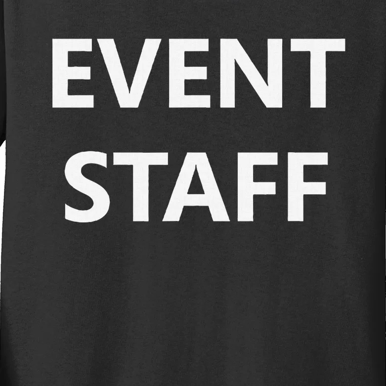 Event Staff Job Worker Employee Uniform Kids Long Sleeve Shirt