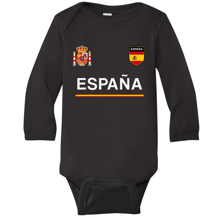 Espana Sportsoccer Jersey Flag Football Madrid Baby Long Sleeve Bodysuit