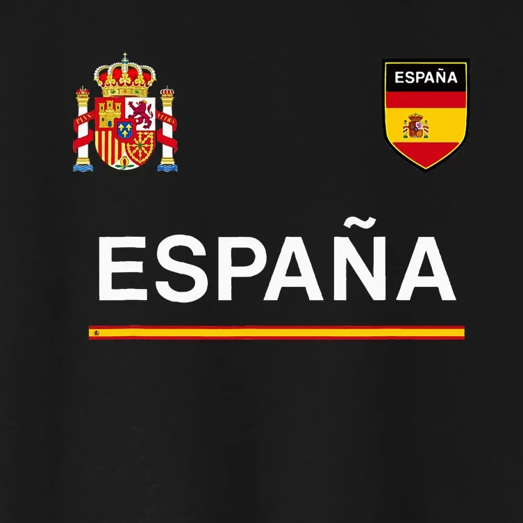 Espana Sportsoccer Jersey Flag Football Madrid Women's Crop Top Tee