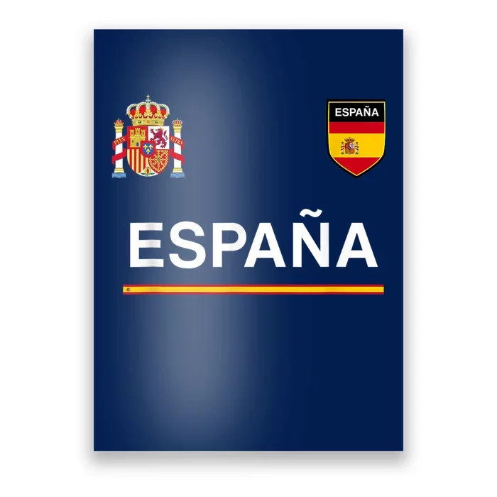 Espana Sport/Soccer Jersey Tee Flag Football Madrid Poster