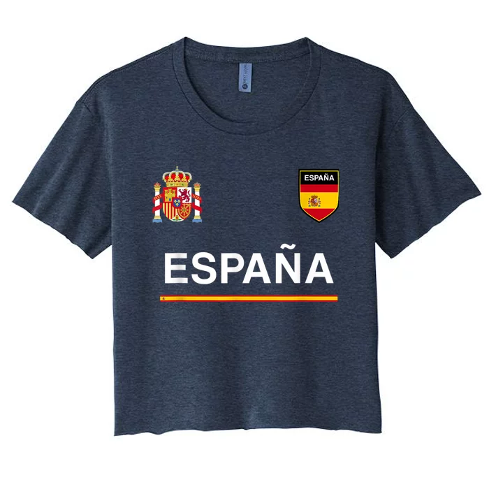 Espana Sport/Soccer Jersey Tee Flag Football Madrid Women's Crop Top Tee