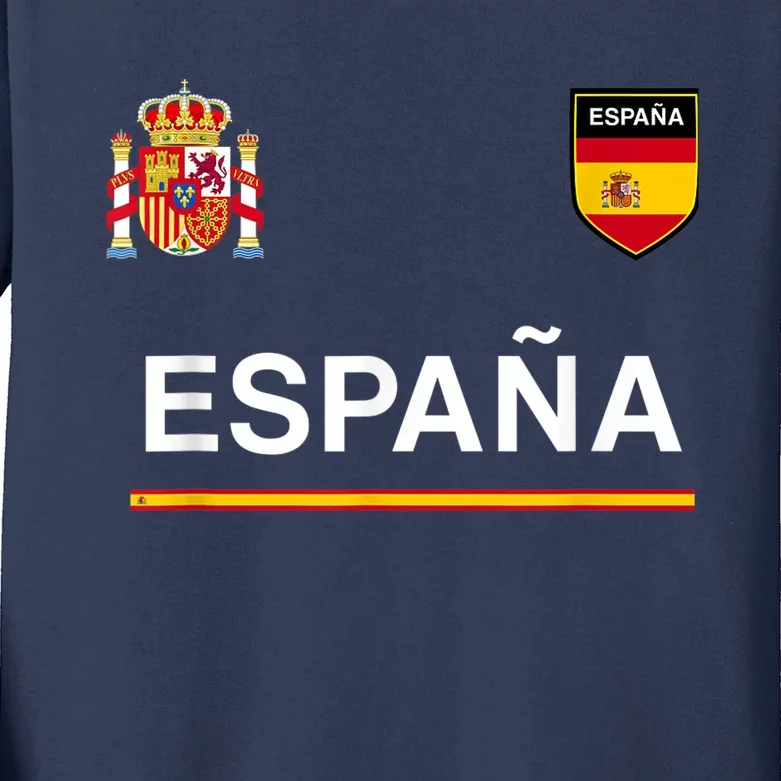 Espana Sport/Soccer Jersey Tee Flag Football Madrid Kids Long Sleeve Shirt