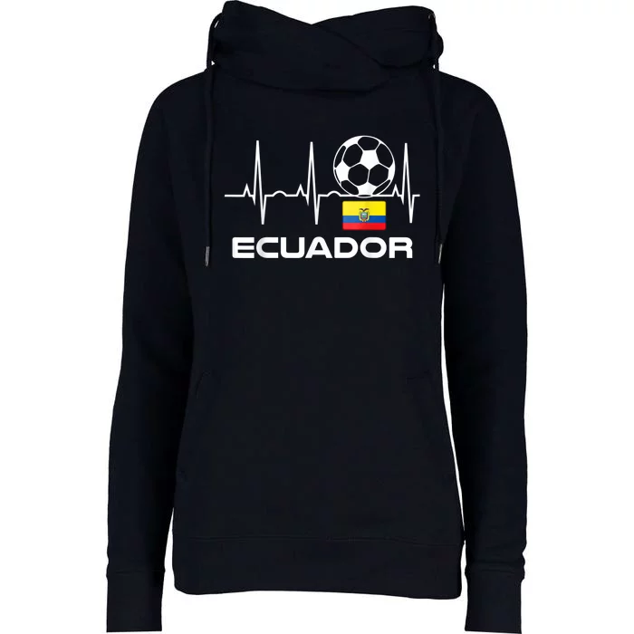 Ecuador Soccer Jersey Shirt - Ecuadorian Futbol Womens Funnel Neck Pullover Hood