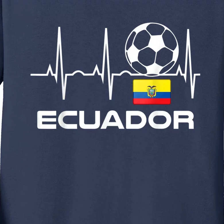 Ecuador Soccer Jersey Shirt - Ecuadorian Futbol Kids Long Sleeve Shirt