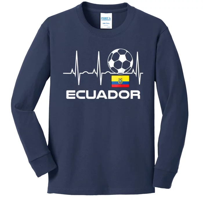 Ecuador Soccer Jersey Shirt - Ecuadorian Futbol Kids Long Sleeve Shirt