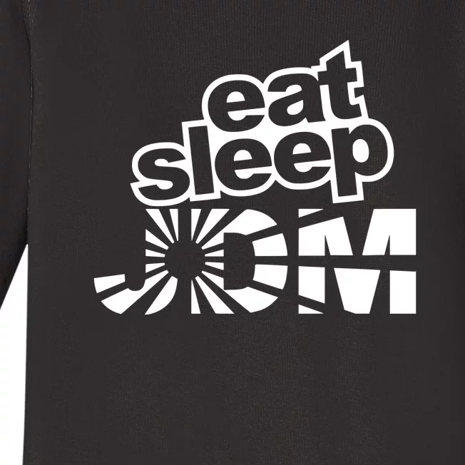 Eat Sleep JDM Tuner Car Lover Baby Long Sleeve Bodysuit