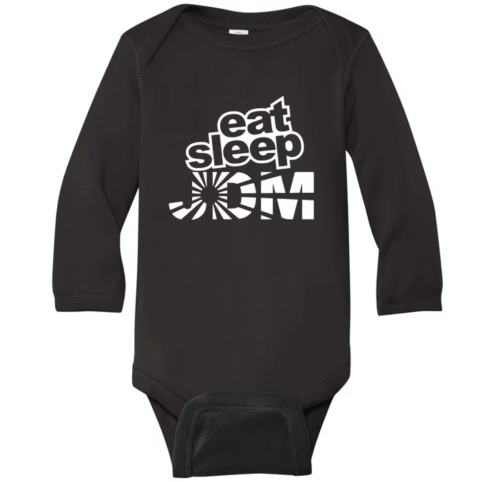 Eat Sleep JDM Tuner Car Lover Baby Long Sleeve Bodysuit