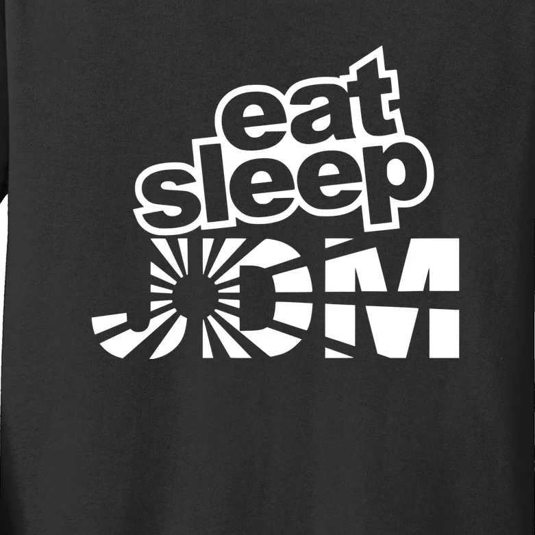 Eat Sleep JDM Tuner Car Lover Kids Long Sleeve Shirt