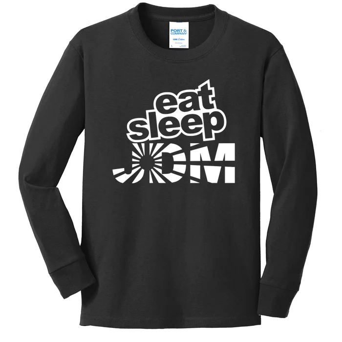 Eat Sleep JDM Tuner Car Lover Kids Long Sleeve Shirt