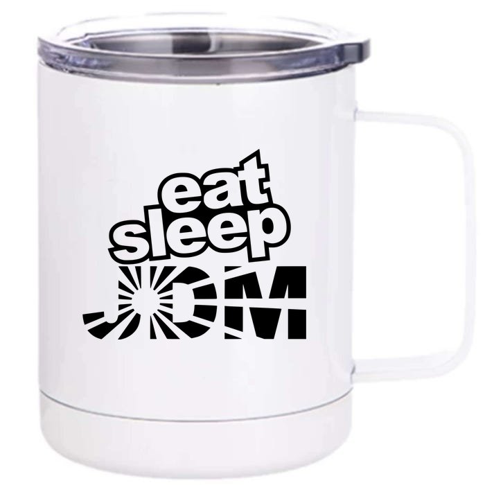 Eat Sleep JDM Tuner Car Lover Front & Back 12oz Stainless Steel Tumbler Cup