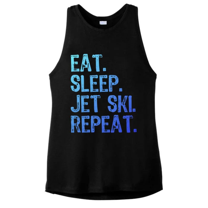 Eat Sleep Jet Ski Repeat Jetski Skiing Skier Funny Gift Ladies Tri-Blend Wicking Tank