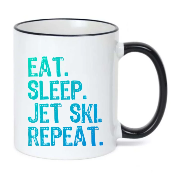 Eat Sleep Jet Ski Repeat Jetski Skiing Skier Funny Gift Black Color Changing Mug