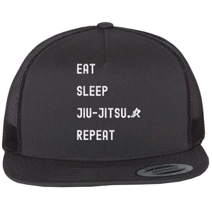 Eat Sleep Jiujitsu Repeat Flat Bill Trucker Hat